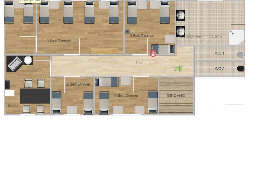 Sued- 5 Zimmer_15 Personen _ Komplett_eingerichtet * Hamburg-Harburg